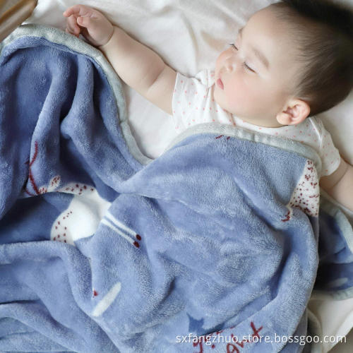 custom design breathable fleece soft blanket for kids